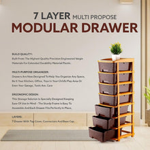 7-Layer Multipurpose Plastic Storage Drawer Organizer the24kgal