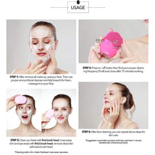 Rechargeable Sonic Silicone Face Cleansing Brush the24kgal