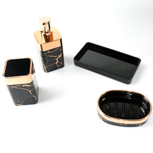 Bathroom Accessories Set, Bathroom Decor with 1 Soap Dispenser, 1 Tumbler, 1 Tray, 1 Soap Dish for Bathroom, Kitchen, Office, Gift for Women and Men (4 pcs set) the24kgal