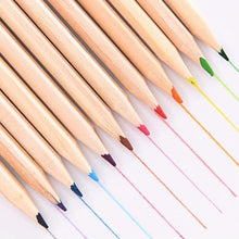 Colorful Wooden Pencil Set with Pencil box, Ruler, Sharpener For for Kids, Artist, Architect (12 Pcs Set) the24kgal
