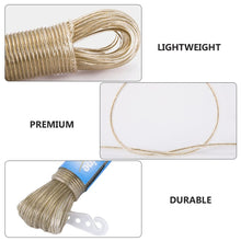 Clothesline Portable Travel Clothesline Adjustable with 2 Plastic Hooks (10 M Approx / 1 Pc) the24kgal