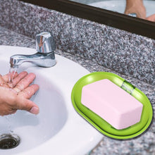 Plastic Soap Dish Holder for Bathroom Shower Wall Mounted Self Adhesive Soap Holder Saver Tray-Plastic Sponge Holder for Kitchen Storage Rack Soap Box, Bathroom ,Sabudani the24kgal