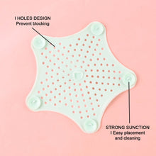 Mint Green Silicone Star Shaped Sink Filter Bathroom Hair Catcher Drain Strainers for Basin the24kgal