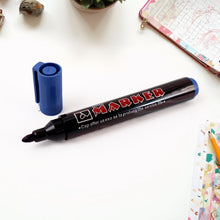 Premium Permanent Blue Marker Pen Set (12 Pc) the24kgal