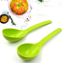 Plastic Spoon Kitchen Multipurpose Serving Ladle for Frying, Serving, Turner, Curry Ladle, Serving Rice, Spoon Used While Eating and Serving Food Stuffs Etc (2 Pcs Set / 10 Inch ) the24kgal