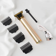 Men's Hair Trimmer & Beard Clipper with 4 Adjustable Blades & Cleaning Brush, Hair accessories the24kgal