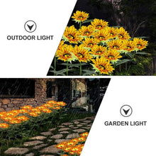 Garden Solar Sunflower Outdoor LED Light  Inserted Ground Simulation Plant (4 Pcs Set) the24kgal