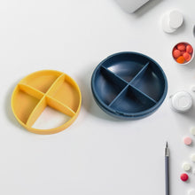 Portable Round Shape 4 Compartments Pill Box (1 Pc / With Color Box) the24kgal