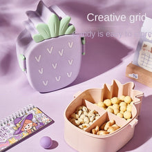Kids Lunch Box Cute Pineapple Shaped Bento Box with Fork Spoon Snack Container Microwave Portable Office Lunch Box (1 Pc / With Spoon & Fork) the24kgal