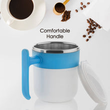 Stainless Steel Insulated Coffee/Tea Mug with Lid – Double Wall Hot Beverage Travel Cup, Milk Mug for Office & Home Use (1 Pc) the24kgal