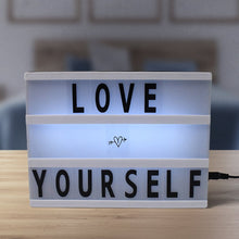 Black Mini A6 Magnetic Cinematic Light Box with 82 Characters and 10 Emojis  (1 Set) the24kgal