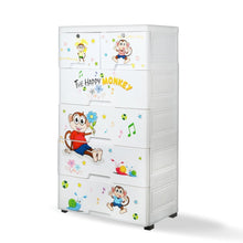 Kid's Plastic Chest of 6 Drawers, Multi-Purpose Storage Organizer/Wardrobe for Kids the24kgal