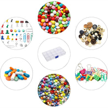15-Grid Clear Plastic Jewelry Organizer Box with Dividers (1 Pc) the24kgal