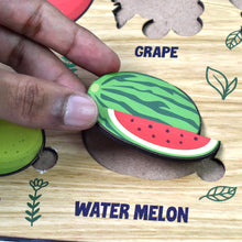 Wooden Fruits Puzzle Learning Educational Board (1 Set / 28×20 Cm) the24kgal