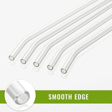 Reusable Glass Straws Clear Glass Drinking Straw 5Pc the24kgal