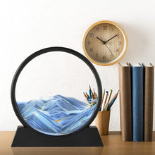 3D Moving Sand Art – Liquid Motion Deep Sea Sandscape with Round Glass Frame (1 Pc) the24kgal