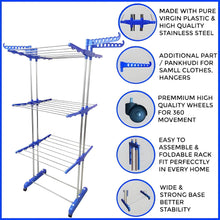 Foldable Stainless Steel Clothes Drying Stand Rack the24kgal