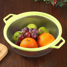 Stainless Steel Colander with Handle - Large Metal Mesh Basket Strainer (1 pc) the24kgal