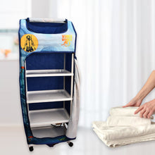 Multi Purpose Foldable Baby Wardrobe / Toy Box 5 Shelves Cartoon Printed the24kgal