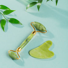 Jade Roller & Gua Sha Set – Natural Face Massager for Anti-Aging, Glowing Skin & Face Shaping (1 Pc) the24kgal