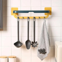 Wall-Mounted Double Bar Towel Holder with Hooks & Adjustable Folding Shelf the24kgal