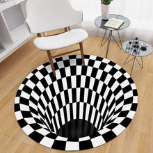 3D Space Round Carpet, Floor Mat Non-Woven Doormat (1 Pc / 78 Cm) the24kgal