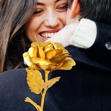 Luxury Decorative Gold Plated Artificial Golden Rose with Premium Box the24kgal
