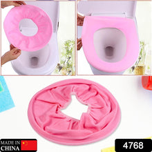 Bathroom Soft Thicker Warmer Stretchable Washable Cloth Toilet Seat Cover (1pc) the24kgal