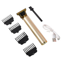 Men's Hair Trimmer & Beard Clipper with 4 Adjustable Blades & Cleaning Brush, Hair accessories the24kgal
