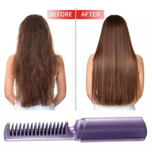Rechargeable Mini Hair Straightener, Travel Portable USB Charging Cordless Hair Straightener Bursh, Three Temperature Adjustments Flat Iron Comb (1 Pc) the24kgal