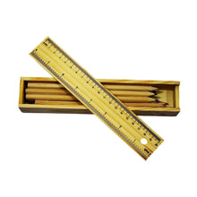 Colorful Wooden Pencil Set with Pencil box, Ruler, Sharpener For for Kids, Artist, Architect (12 Pcs Set) the24kgal