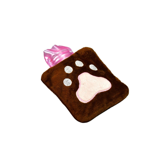 Paw Print Small Hot Water Bag with Cover for Pain Relief the24kgal