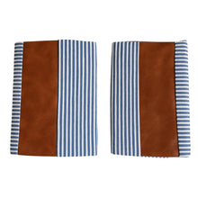 Pillow Covers, leather & cotton Cushion Covers (20 × 20 Inch / 1 Pair / 2 Pc) the24kgal