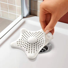 White Silicone Star Shaped Sink Filter Bathroom Hair Catcher Drain Strainers for Basin the24kgal