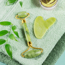 Jade Roller & Gua Sha Set – Natural Face Massager for Anti-Aging, Glowing Skin & Face Shaping (1 Pc) the24kgal