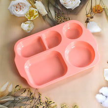 Unbreakable Plastic Food Plates / Biodegradable 5 Compartment Square Plate for Food the24kgal