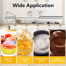 Big Stainless Steel Egg Whisk, Hand Push Rotary Whisk Blender (1 Pc / 35 Cm) the24kgal