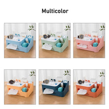 6-Compartment Desk Organizer – Multi-Function Storage for Tissue, Stationery, Remote & Mobile (Home/Office) the24kgal