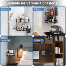 Iron Coating Self-Adhesive Corner Shelf Organizer (2 Pc) the24kgal
