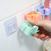 Broom Holder Wall Mounted, Mop and Broom Holder Broom Organizer Grip Clips, No Drilling, Wall Mounted Storage Rack Storage & Organization for Kitchen, Bathroom, Garden (1 Pc) the24kgal