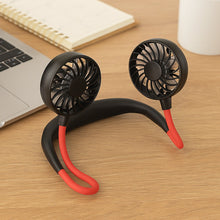 Hand Free Personal Fan - Portable USB Battery Rechargeable With Battery Comaprtment Mini Fan - Headphone Design Wearable Neckband Fan Necklance Fan Cooler Fan for Home, Sport, Camping, Beach, Travel, Office (Battery Not Included) the24kgal
