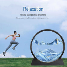 3D Moving Sand Art – Liquid Motion Deep Sea Sandscape with Round Glass Frame (1 Pc) the24kgal