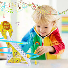 Duck Climb Stairs Toy Roller Coaster with Flashing Lights & Music (3 Ducks) the24kgal