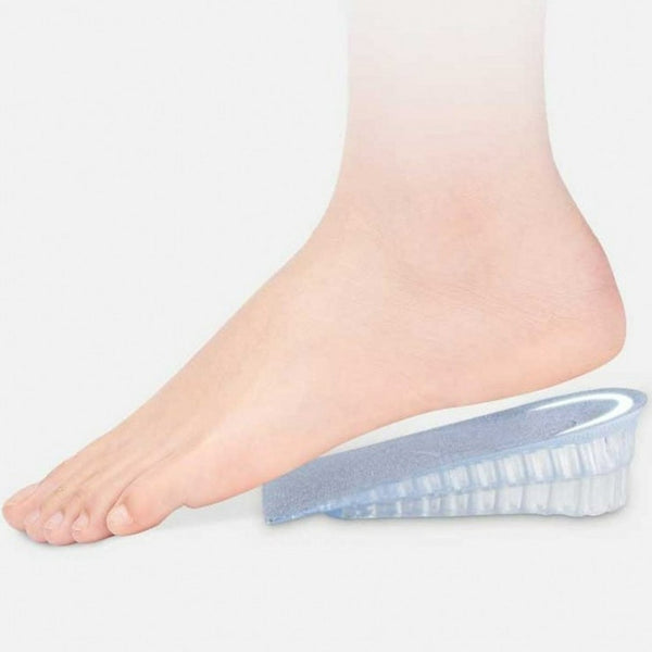 2 Pairs Heel Lift Inserts Height Increase Insole Invisible Heightening Insole Sillicone 3-Layer Heel Support Insoles Height-Adjustable Shoe Pads Foot Cushion for Shoes the24kgal
