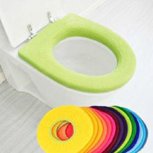 Bathroom Soft Thicker Warmer Stretchable Washable Cloth Toilet Seat Cover (1pc) the24kgal