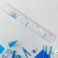 Multifunctional Transparent Plastic Geometry Ruler (1 Pc) the24kgal
