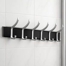 Wall Door Hook Rail | 6 Hook Hanger for Clothes & Hats | With Eco-Friendly Adhesive the24kgal