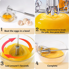 Medium Stainless Steel Egg Whisk, Hand Push Rotary Whisk Blender (1 Pc / 30 Cm) the24kgal