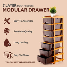 7-Layer Multipurpose Plastic Storage Drawer Organizer the24kgal