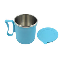 300ml Stainless Steel Mug: Insulated, Leakproof Lid, Hot/Cold Drinks (Mix Color) the24kgal